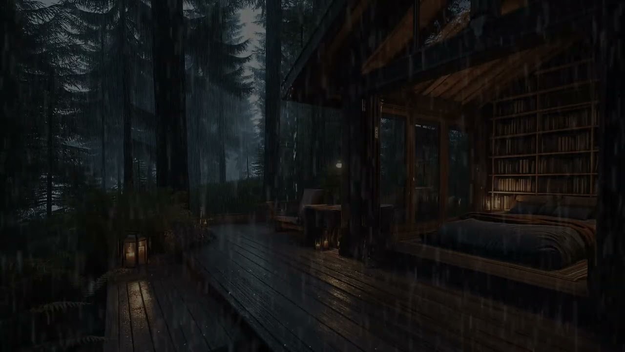 🌲 Relaxing Forest Rain Sounds | Peaceful Night Ambience for Better Sleep