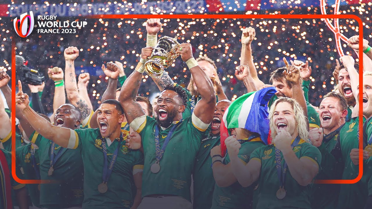 South Africa lift the Webb Ellis Cup for the fourth time! | Rugby World Cup 2023 final