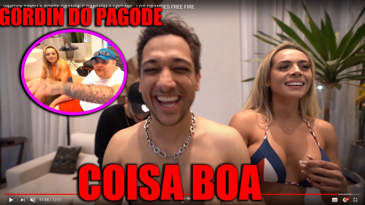 HUDSON REAGINDO WHISKY TIROU A SORTE GRANDE E GANHOU A LOIRA!!!! - LOS GRANDES FREE FIRE