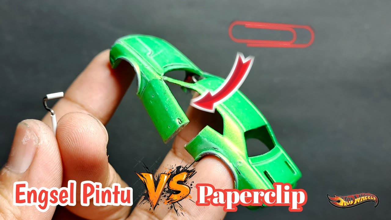 Kenapa baru tahu❗Simple Buat Engsel Pintu Hotwheels dari Paperclip
