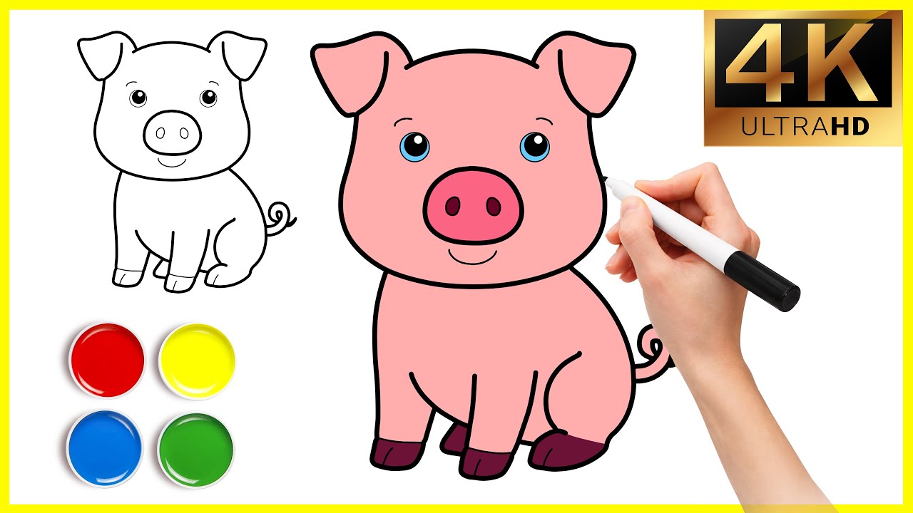 🐖 How to Draw a Pig Step by Step  || Cute Pig Drawing Easy ✏️ ✔🎨
