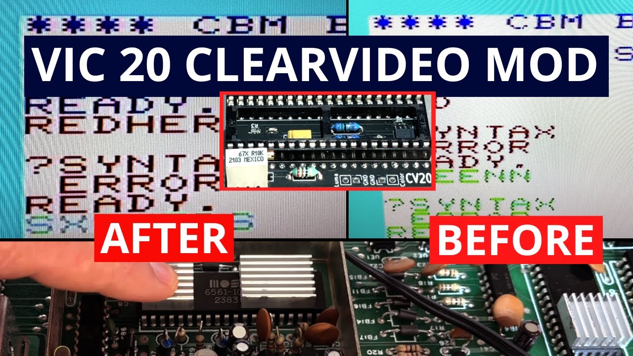 The Commodore VIC-20 CLEARVIDEO mod - S-VIDEO or composite video with improved quality