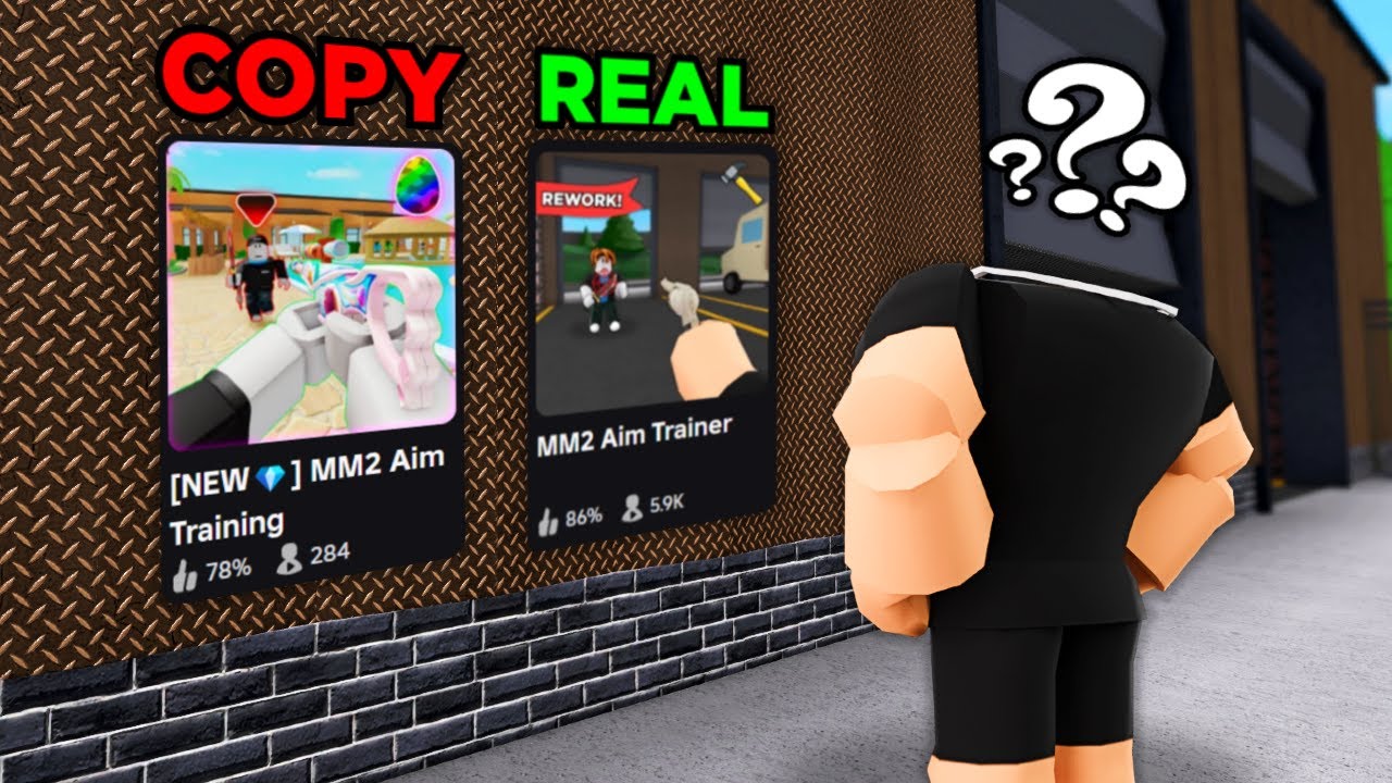 Я играл в ХУДШУЮ КОПИЮ ТРЕЙНЕРА MM2 AIM..