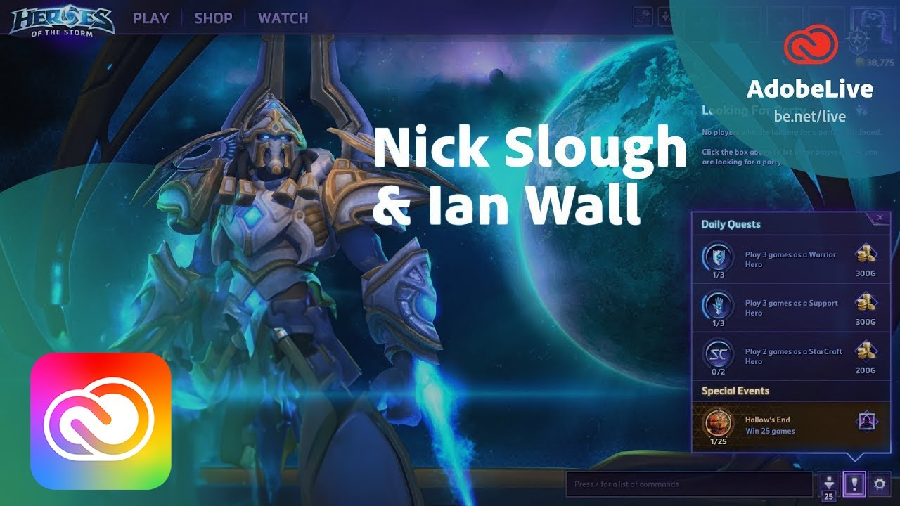 Live UI/UX Design for Video Games with Nick Slough & Ian Wall 2/3 | Adobe Creative Cloud