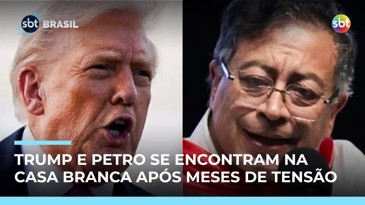 Após meses de tensão entre EUA e Colômbia, Trump recebe Petro na Casa Branca | #SBTBrasil