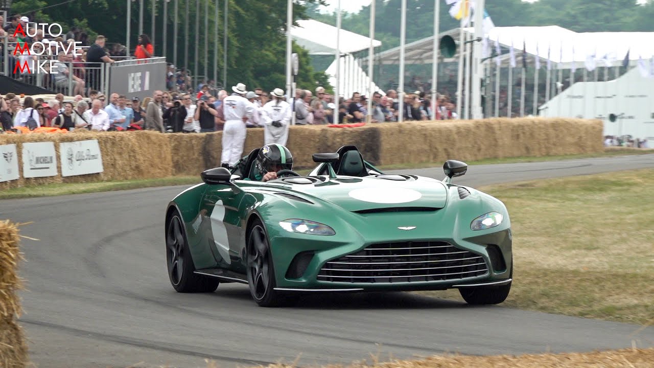 $950,000 Aston Martin V12 Speedster going FLATOUT during Goodwood FOS