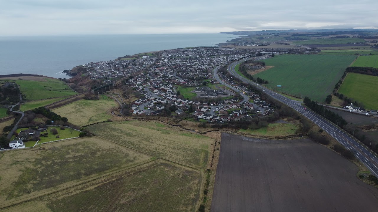 Cammachmore looking towards Newtonhill Aberdeenshire Drone Flight