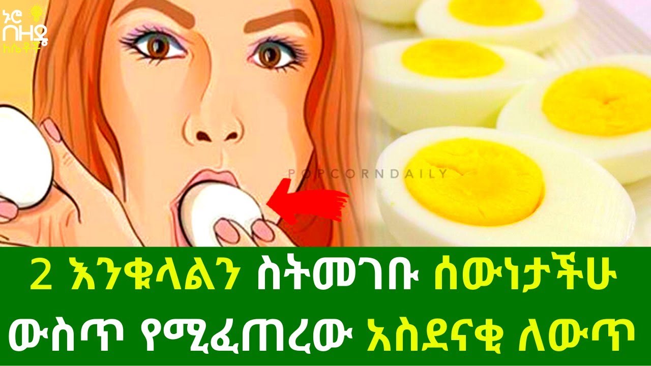 Ethiopia:- 2 እንቁላልን ስትመገቡ ሰውነታችሁ ውስጥ የሚፈጠረው አስደናቂ ለውጥ | Nuro Bezede Girls