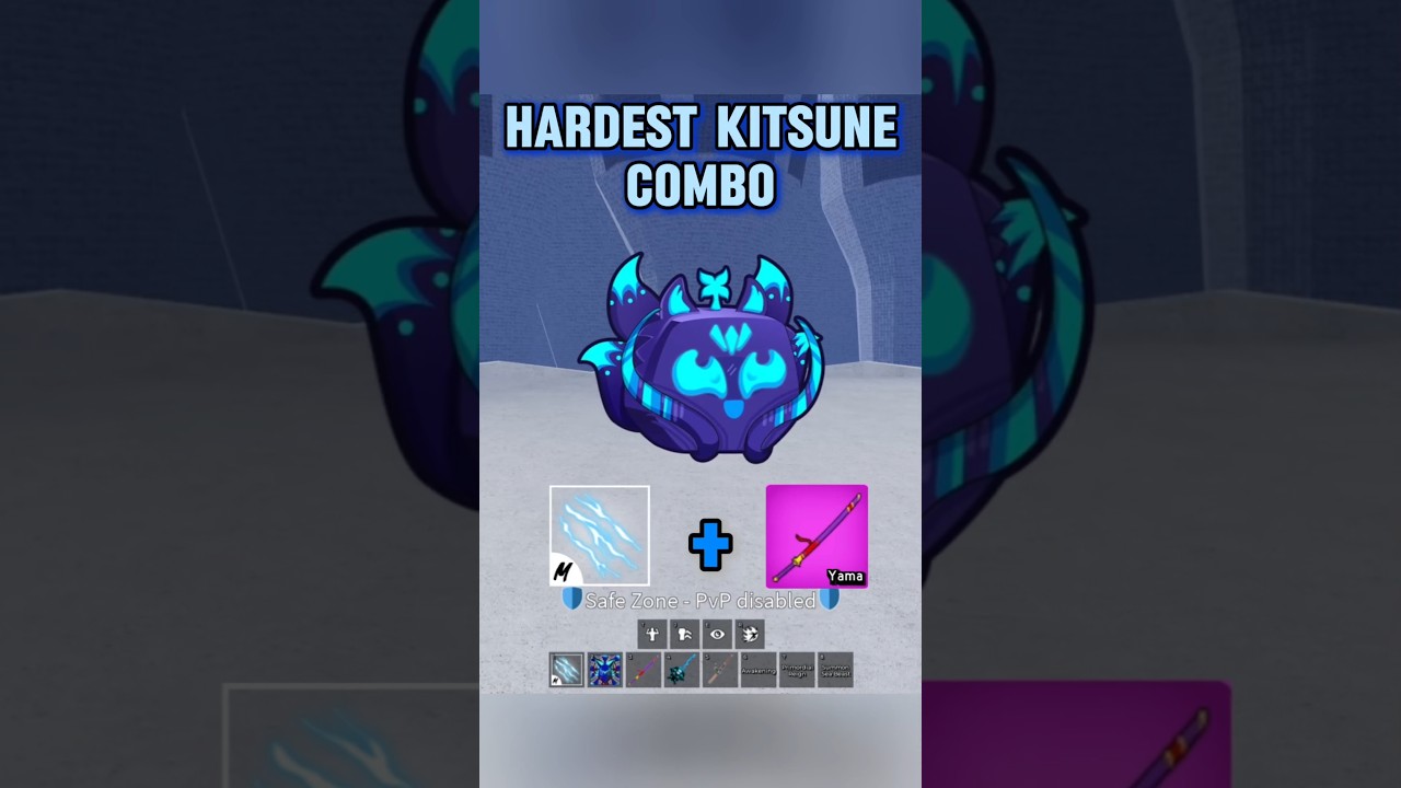 Hardest kitsune combo ever🥵 #bloxfruits #kitsunefruit #bloxfruitscombos