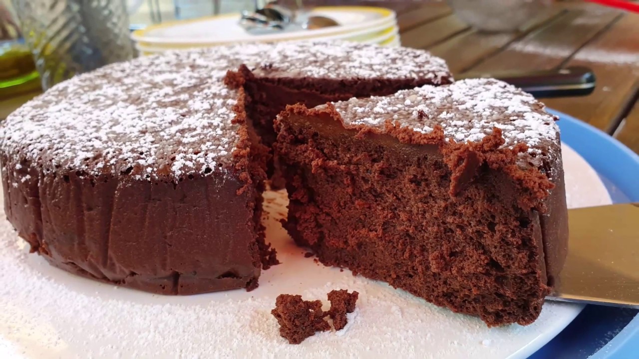 Tarta mousse de chocolate SIN HARINA - Sólo 4 ingredientes