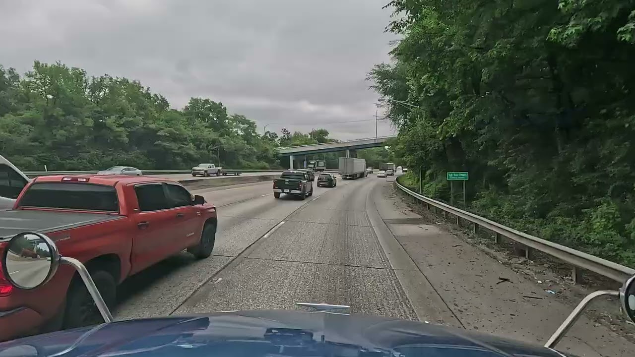Driving through Chattanooga,  Tennessee in a DOT Foods truck.