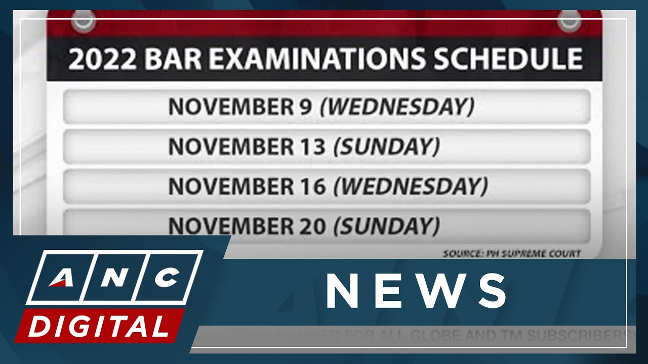 PH Supreme Court announces schedule of 2022 bar exams | ANC