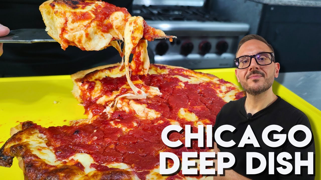 PIZZA DE CHIGAGO: LLEVA UN KILO DE MUZZARELLA.