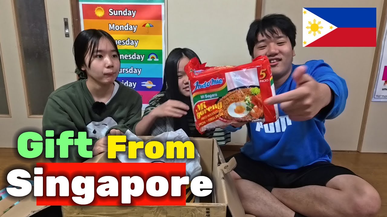 РАСПАКОВКА подарка из СИНГАПУРА 🇸🇬 | Филиппинский отец-одиночка в Японии 🇯🇵🇵🇭