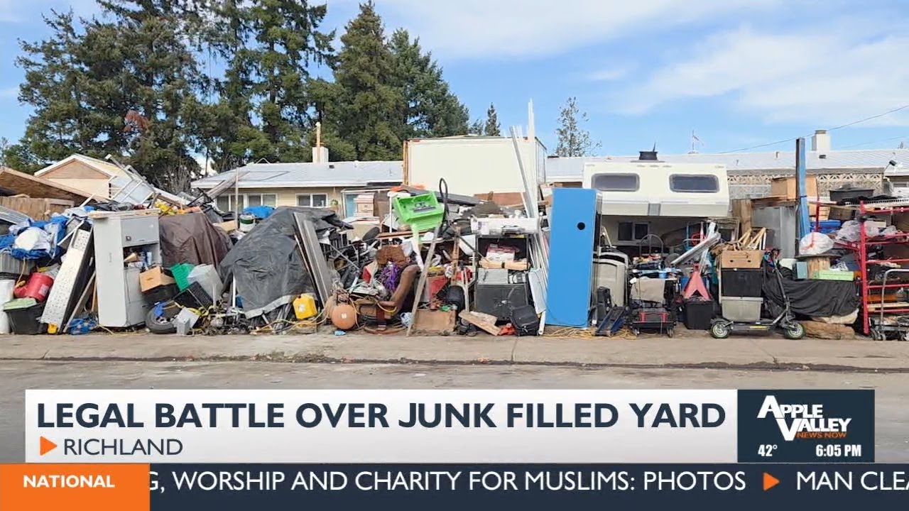Legal battle over junk filled yard in central Richland residential neighborhood