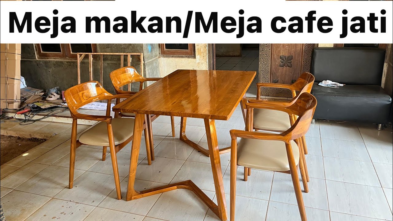 TERLARIS ‼️ Meja makan kayu jati / Meja cafe kayu jati @ridhojoyomebeljepara