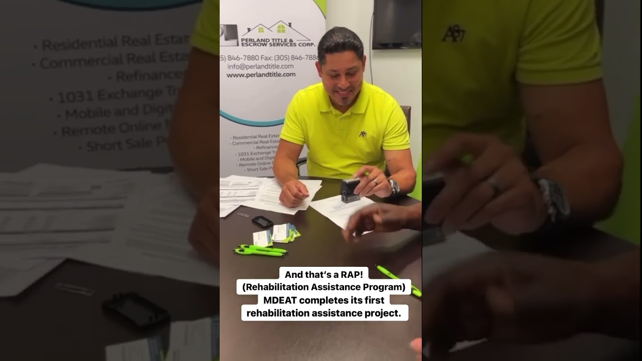 MDEAT makes the first Rehabilitation Assistance Program (RAP) forgivable loan for legacy homeowners