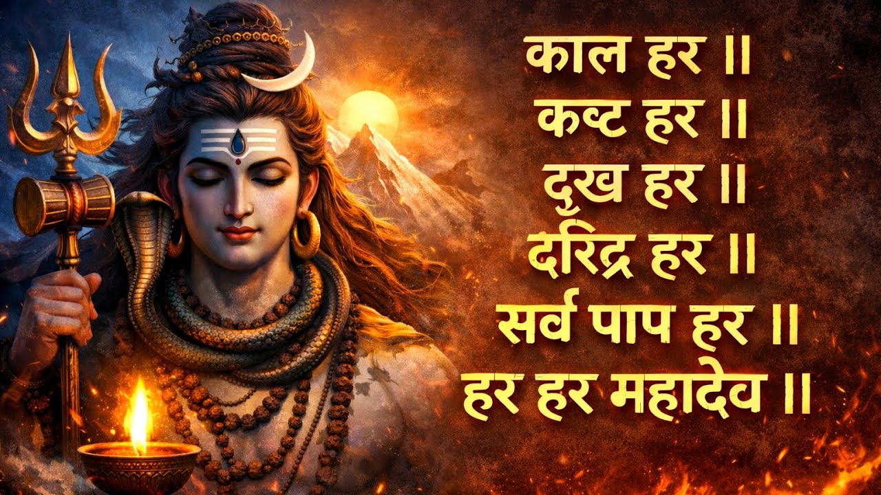 काल हर कष्ट हर दुख हर दरिद्र हर हर हर महादेव || Kal Hara Kasta Hara Dukh Hara Daridra Hara - Mantra