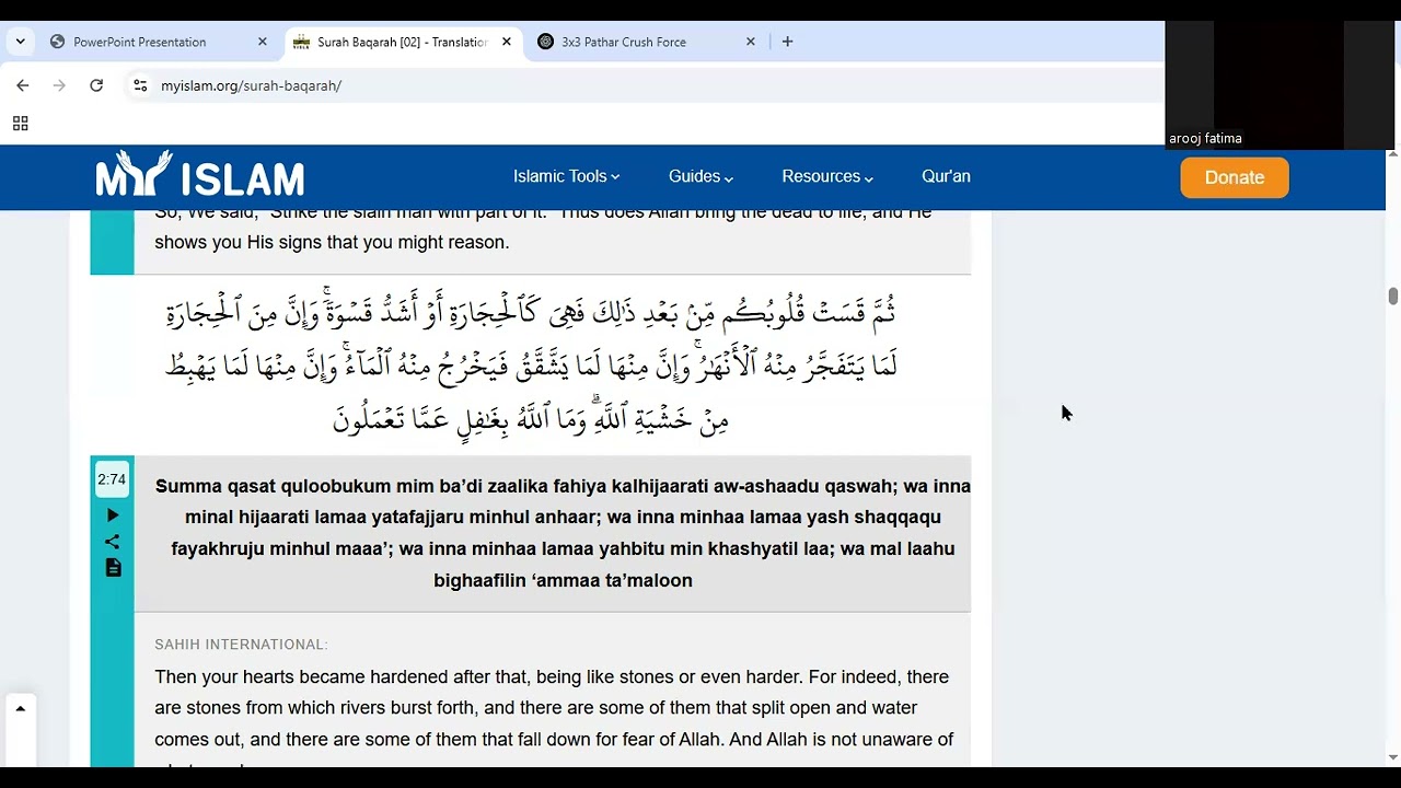Stoneheartedness(Al-Baqarah)