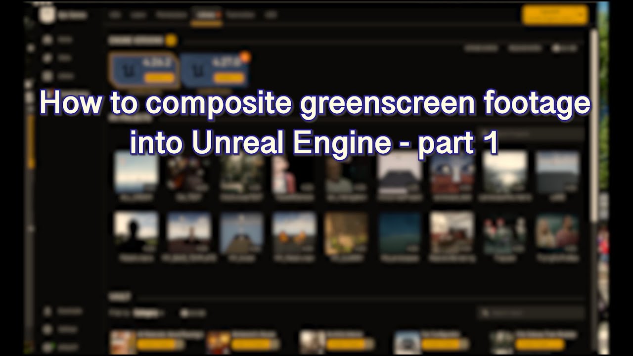 Composite greenscreen footage into Unreal Engine - pt 1