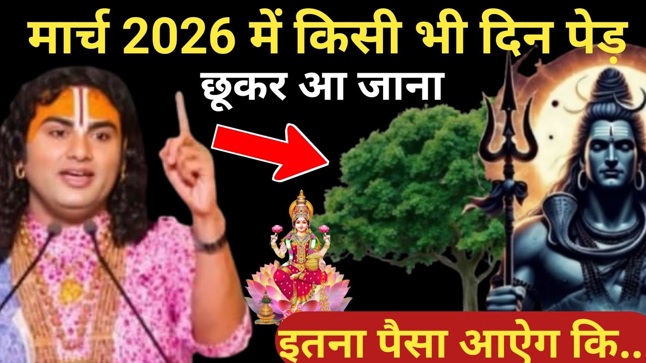 मार्च 2026 में किसी भी दिन इस पेड़ को छू लें  गरीबी दूर होगा । Aniruddh aacharya ji