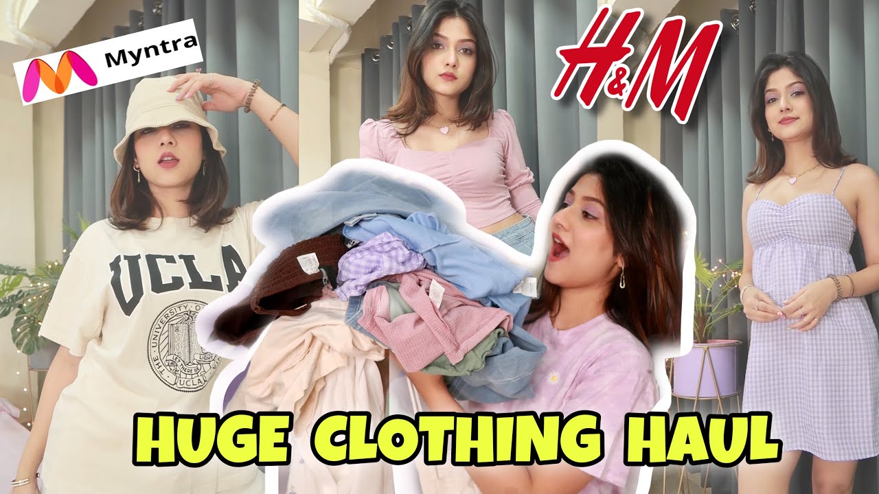 H&M, Myntra, Nykaa Fashion : HUGE CLOTHING HAUL😍 | Manasi Mau