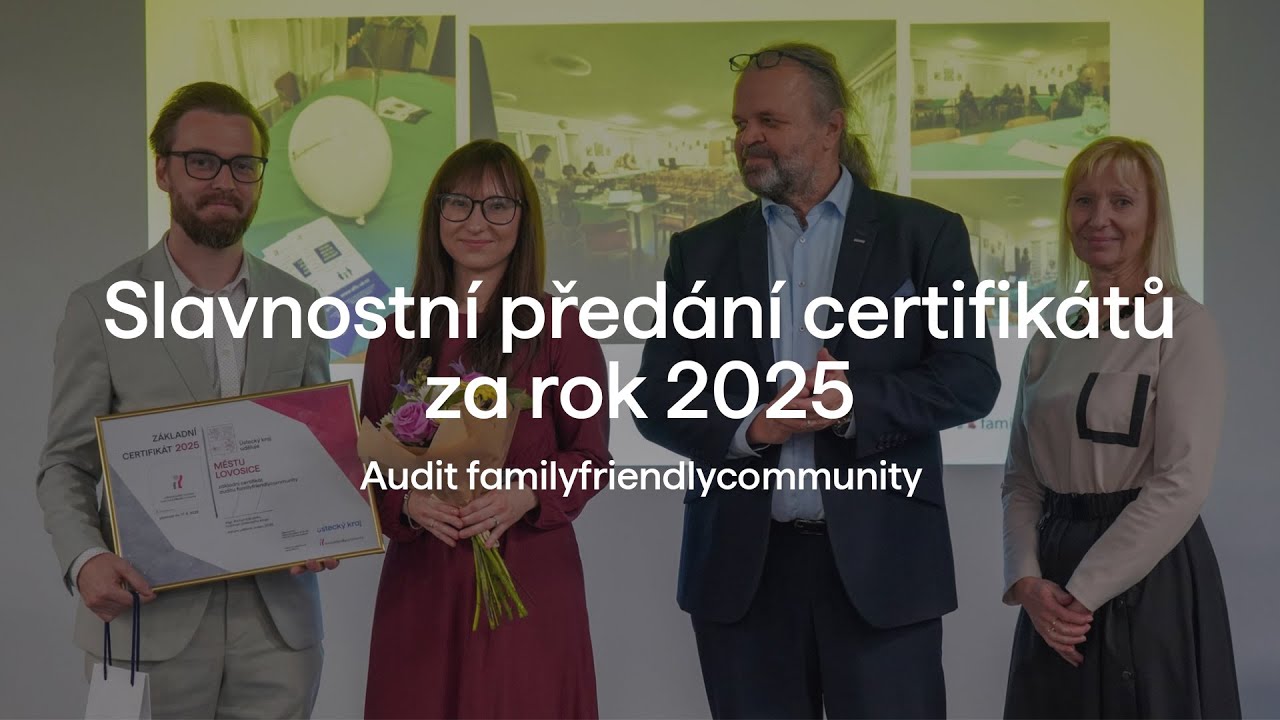 Audit familyfriendlycommunity | slavnostní předání certifikátů za rok 2025