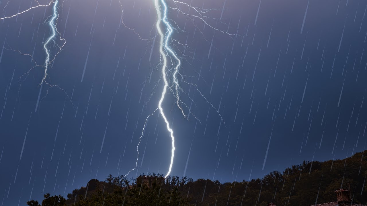 🔴 Rain and Thunderstorm at Night (LIVE) ⛈️ Relaxing Storm Sounds for Sleep