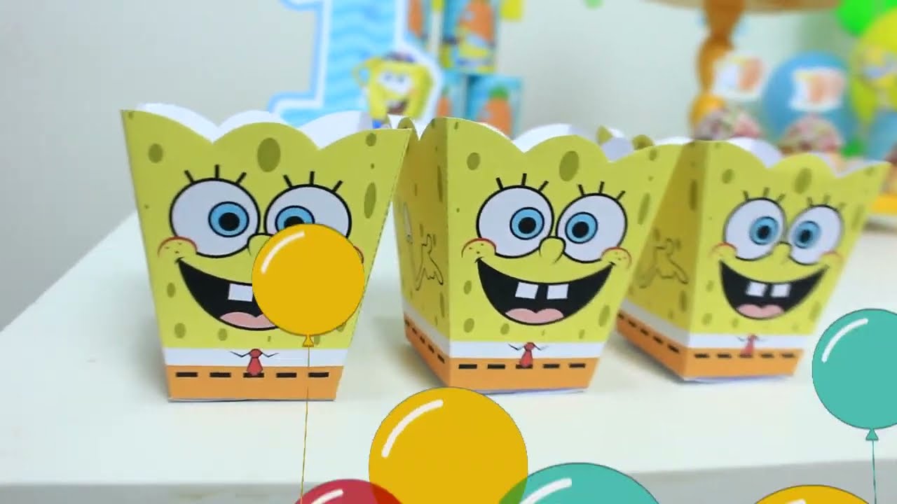 Decoração de Aniversário Bob Esponja - Festa em Casa