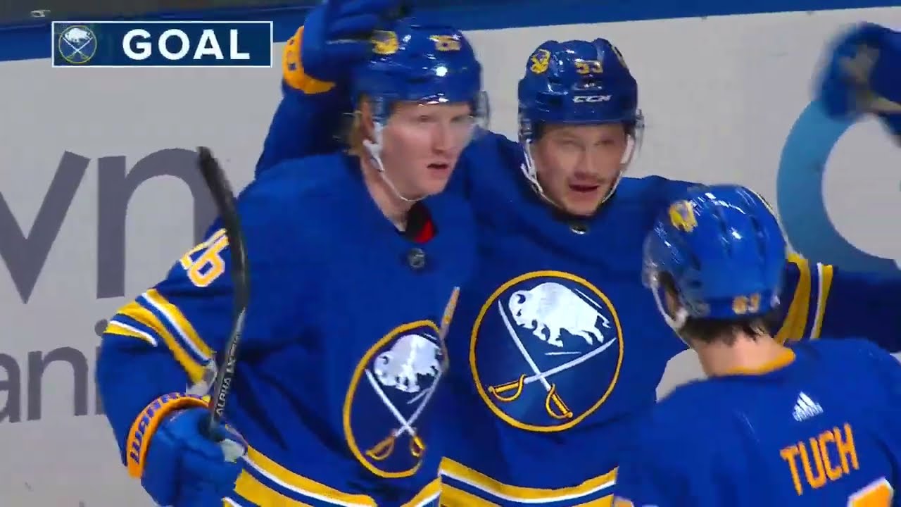 Dahlin rifles tape-to-tape, cross-crease pass to Skinner for the goal