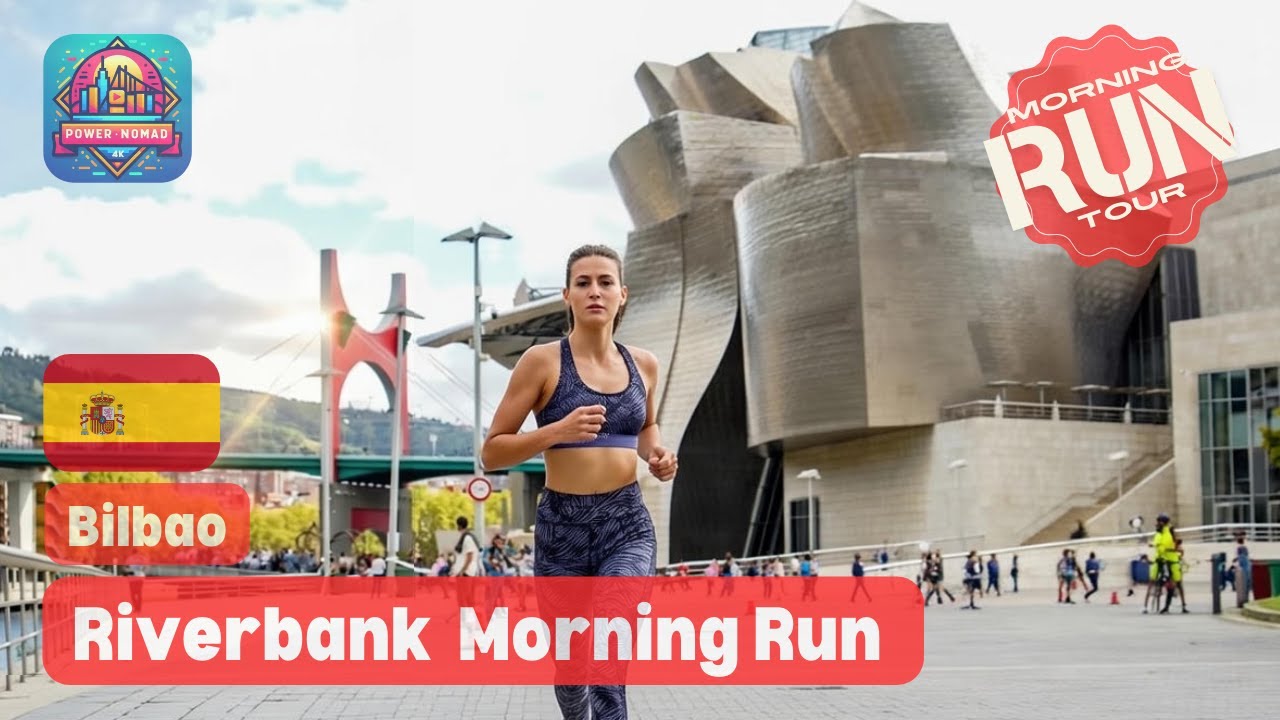 Bilbao 🇪🇸 | SUNRISE RIVER RUN 🏃‍♀️ with energizing soundtrack | November 2025 | 4K