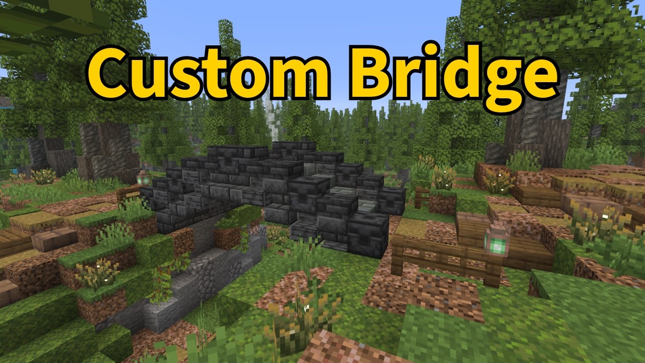 Making an Idillic Bridge in my Minecraft World