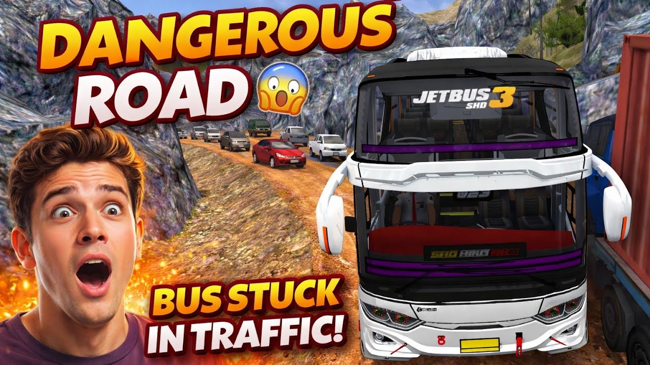 Bus SIMULATOR INDONESIA | I'M DRIVER MOUNTAIN ROAD 🛣️ | FULL TOUR VIDEO AND GAMEPLAY 