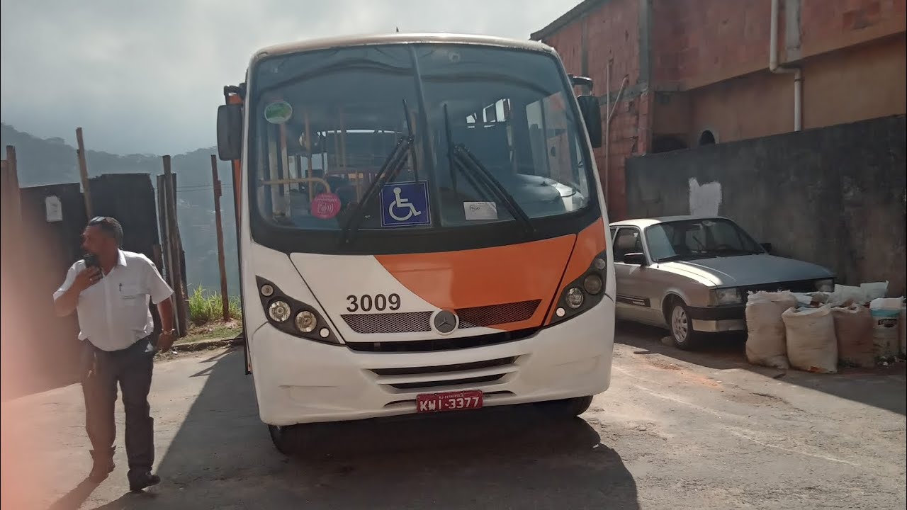 Trajeto da linha 315 terminal itamarati X Nova cascatinha com o carro 3009 Carroceria neobus