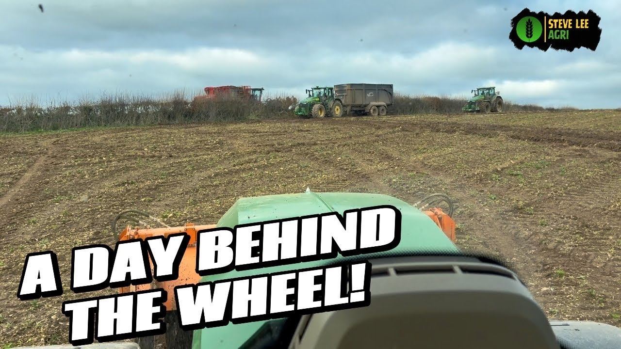 I’M GIVEN A TRACTOR JOB! BUSY DAY OF HARVEST, SPREADING, SPRAYING AND SWEEPING! 