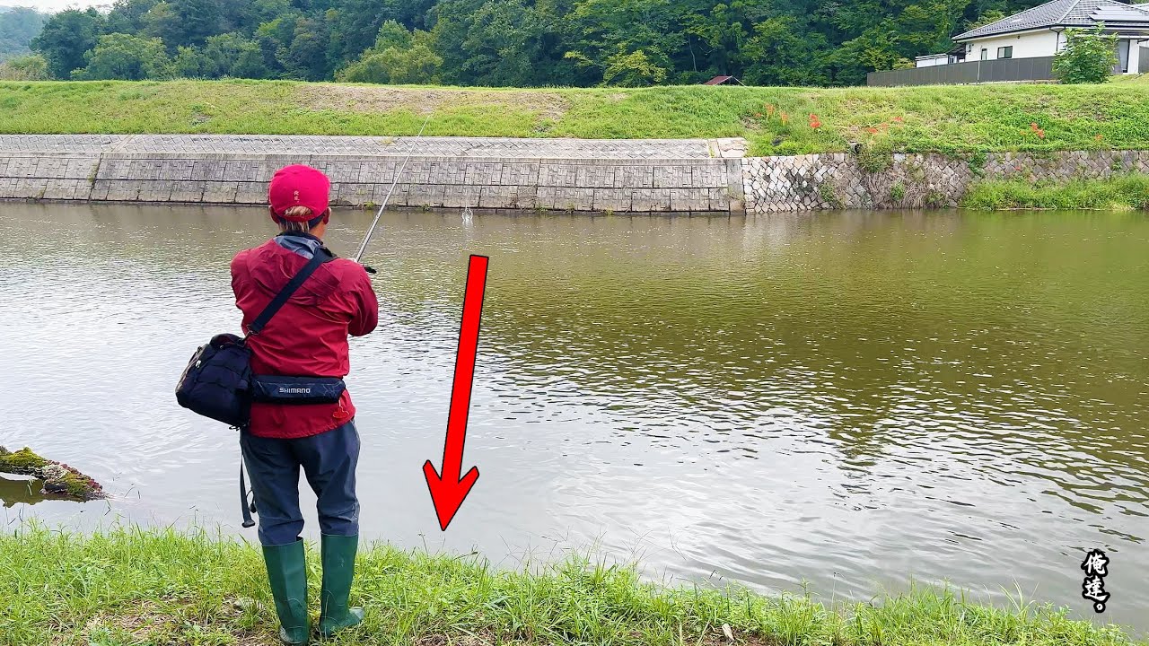 無事に川を渡りきるはずのルアーが、途中で…。