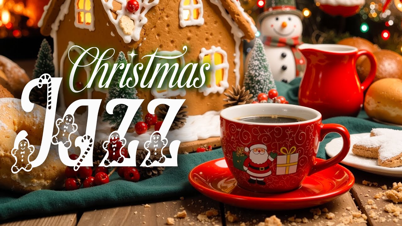 Merry Christmas Jazz 🎅 Relaxing Christmas Bossa Nova Piano & Coffee Ambience for Crackling Fireplace