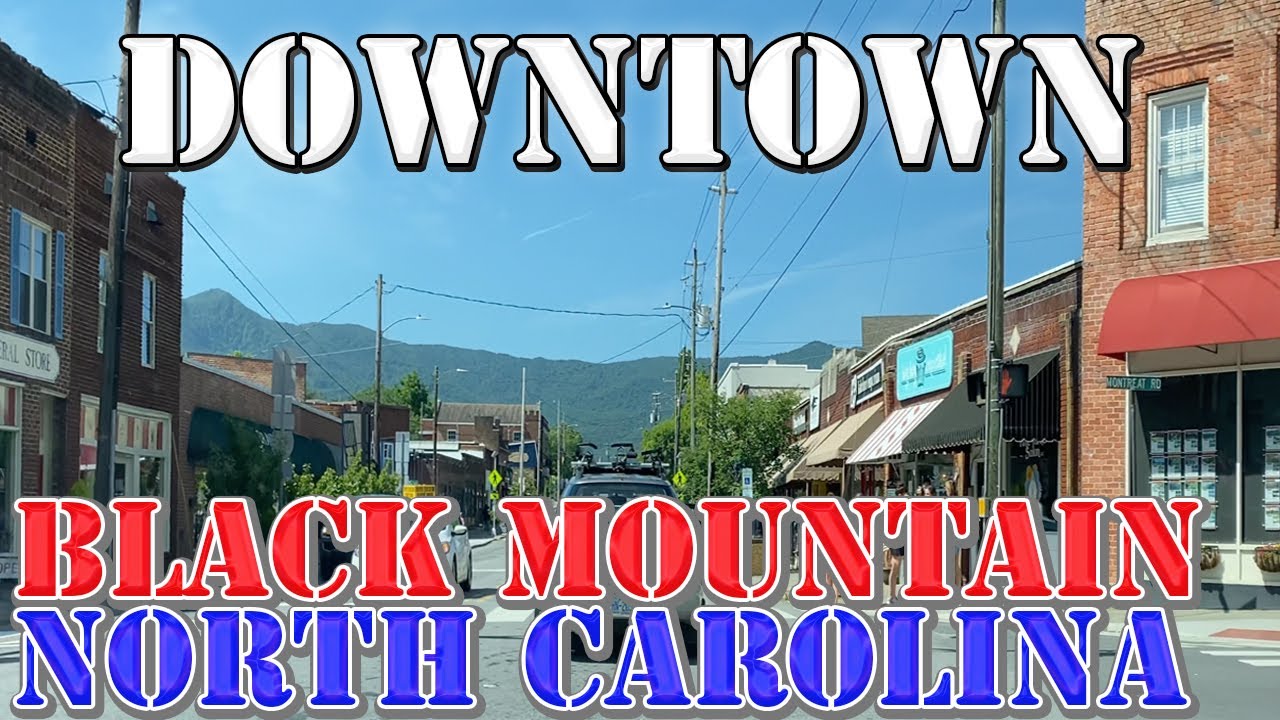 Black Mountain - North Carolina - 4K Downtown Drive