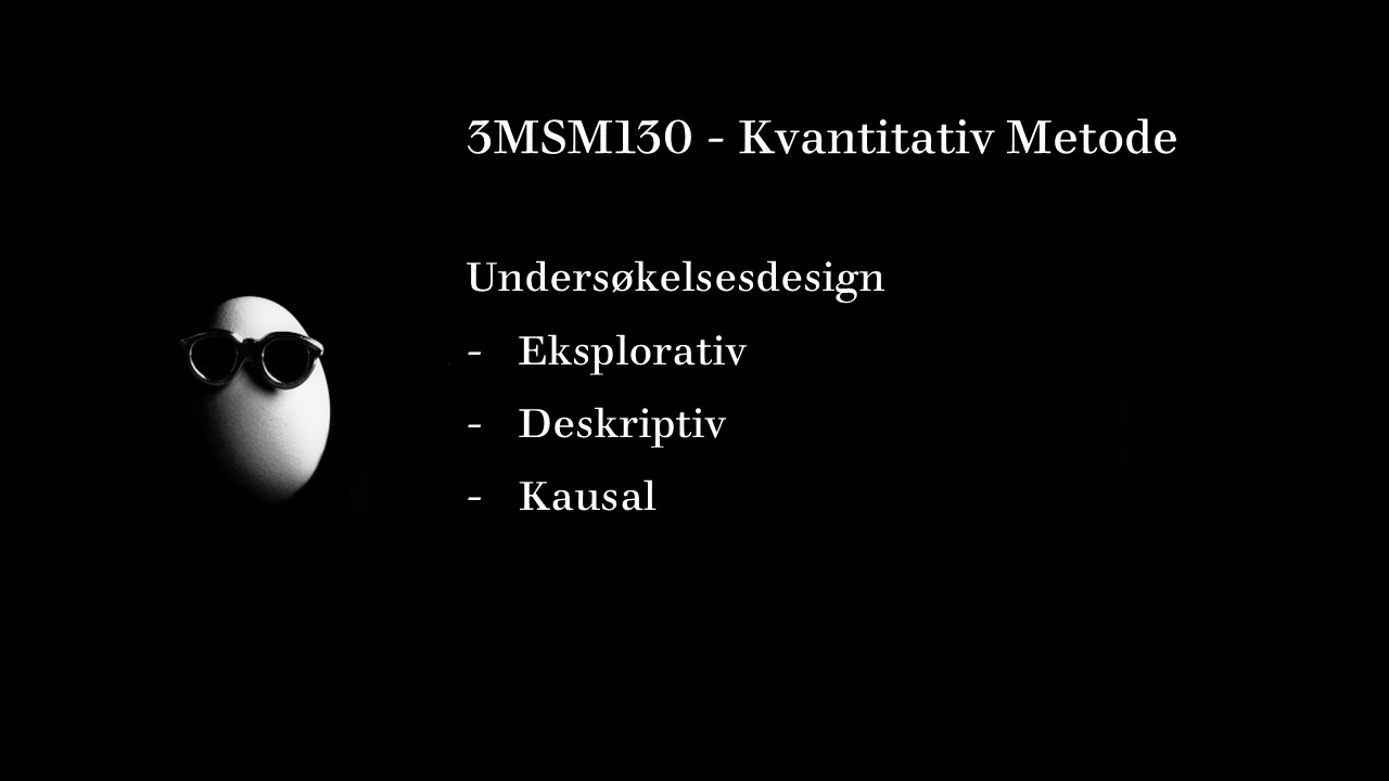INN   3MSM130   Undersøkelsesdesign