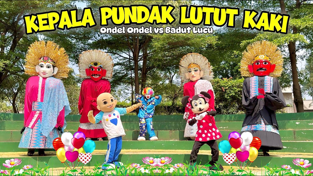 ONDEL ONDEL JOGET DAN BADUT LUCU: KEPALA PUNDAK LUTUT KAKI 🎉 ONDEL ONDEL BETAWI DI TAMAN KOPI