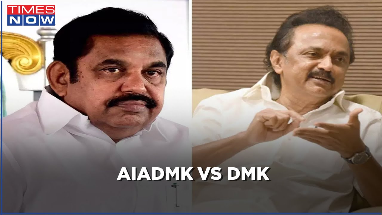 AIADMK stages protest in Tamil Nadu's Salem against DMK; EPS booked for flouting norms