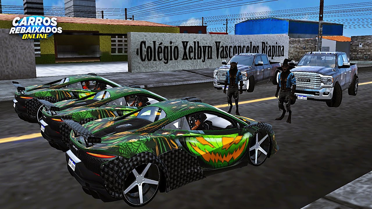 CARROS REBAIXADOS ONLINE | ROLE DOS ALUNOS DE MCLAREN DO HALLOWEEN E APARECEU O LOBISOMEN !