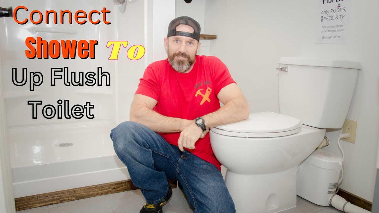 How to connect a SHOWER to a up flush Toilet (Saniflo)