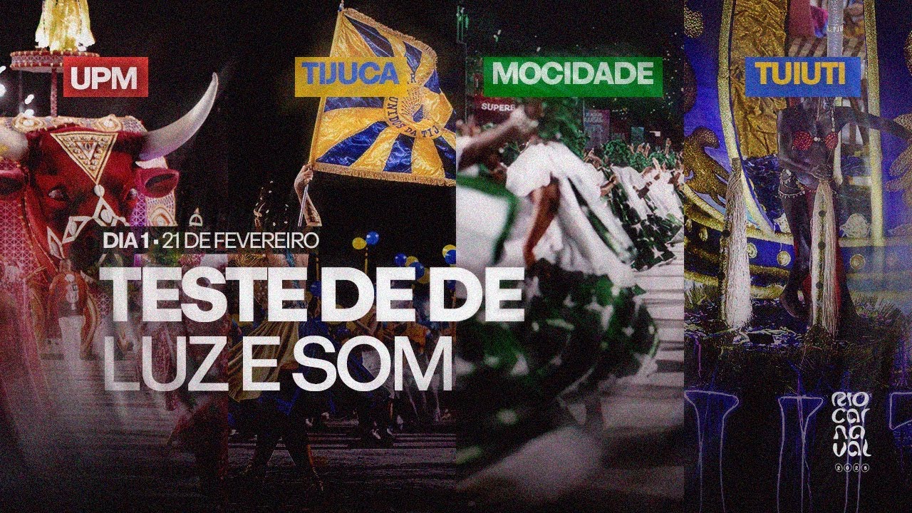 DIA 1 | TESTE DE LUZ E SOM | UPM, UNIDOS DA TIJUCA, MOCIDADE E TUIUTI (TRANSMISSÃO OFICIAL)