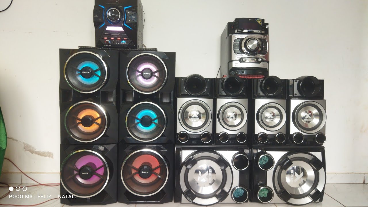 Sony GPX88 vs LG XMetal Bass CM9520 (usem fones de ouvido).