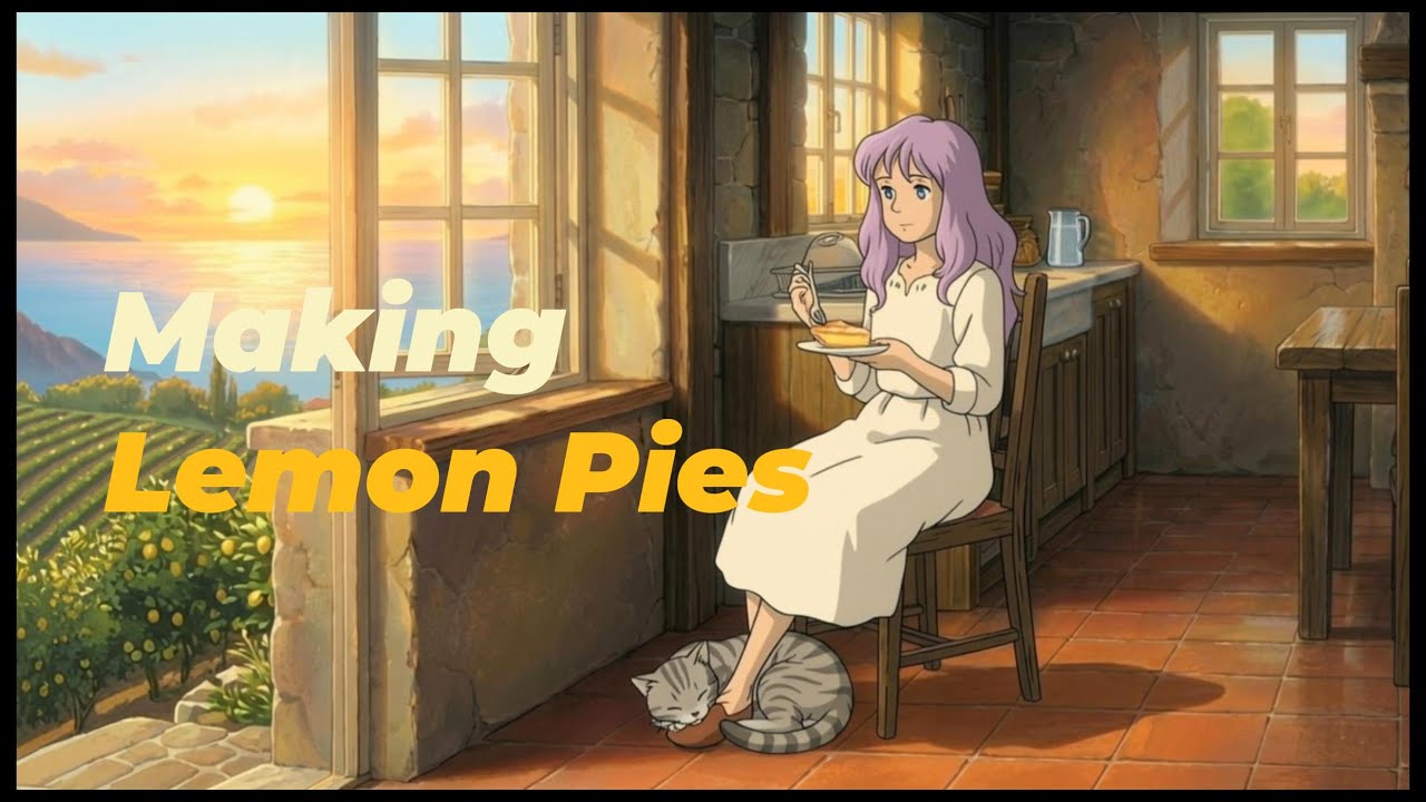 Baking a Lemon Pie in a Seaside Cottage 🍋 Ghibli Inspired ASMR & Slow Living