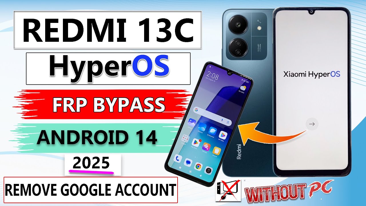 Redmi 13C FRP Bypass HyperOS 2025 - NEW Method (No PC!)