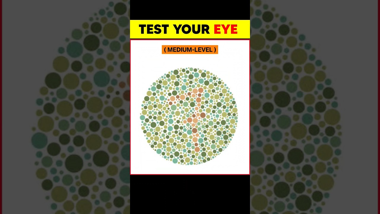Test Your Eyes Health ➡️ 1 || Colour Blindness Test #eyetest #braintest #ytshort