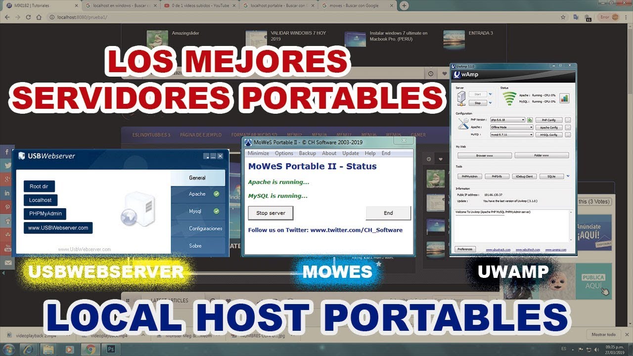 Localhost portables (mowes usbwebserver UwAmp) 2019