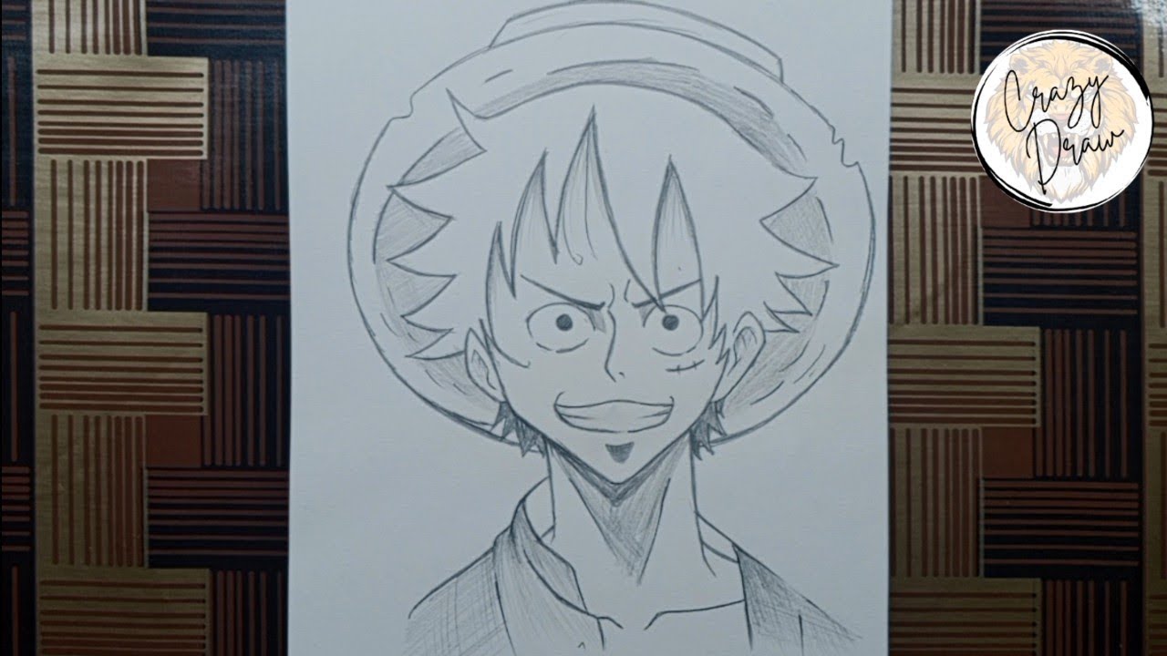 How to Draw Monkey D Luffy | One Piece Luffy Drawing Tutorial #CrazyDraw #monkeydluffy 